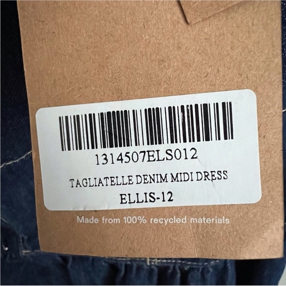 Reformation Tagliatelle Denim Midi Dress Ellis Wash Western Preppy Coastal 12 - Picture 4 of 10